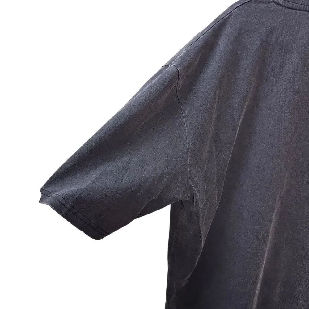 Machus Private Label Men’s Oversized T Shirt Washed Black Size Small - Picture 3 of 5